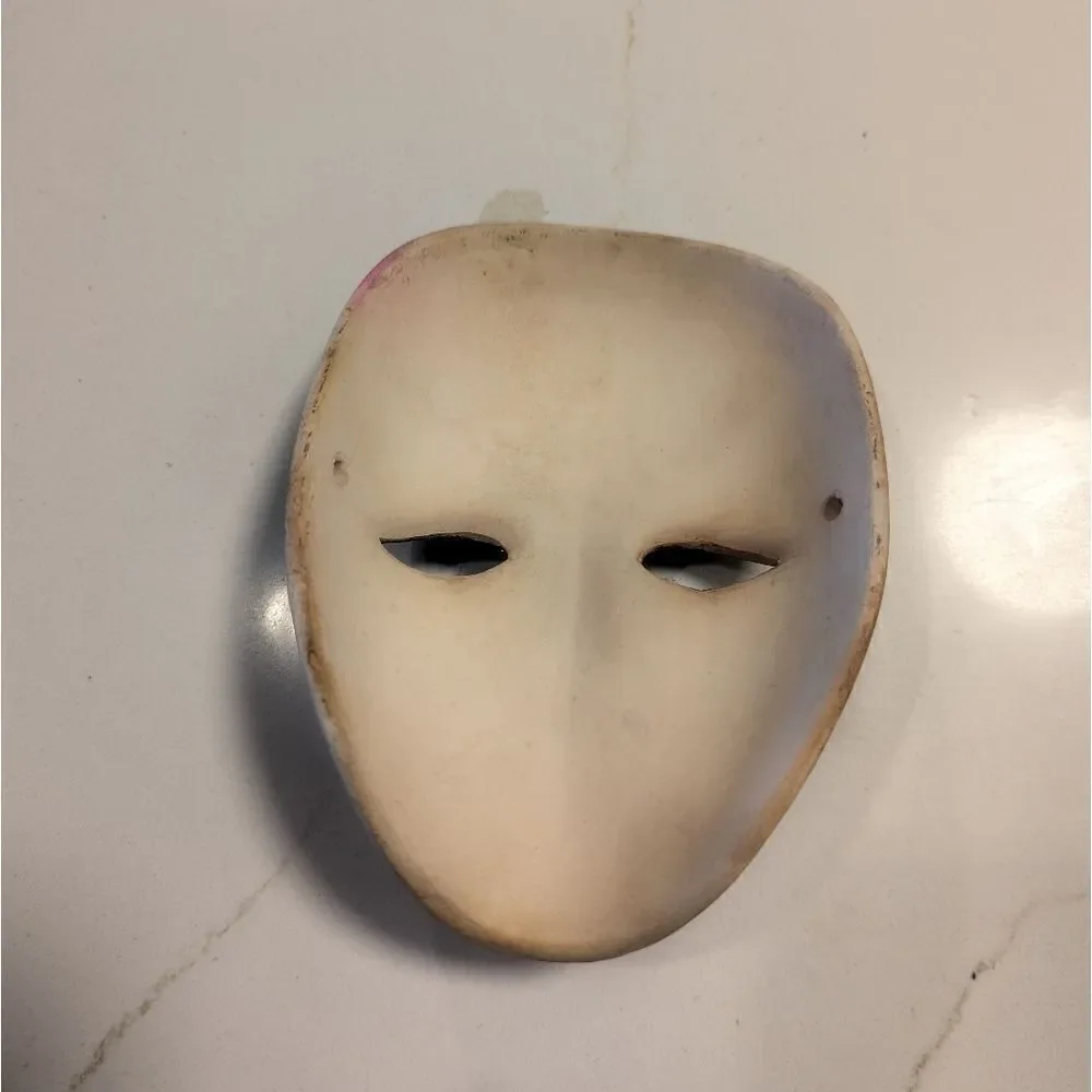 Vintage Italian Ceramic Venetian Glitter Mardi Gras Wall Decor Mask
